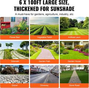 חובה כבדה 6*100ft ארוג שחור פ גינה בד נוף עילי - Product Image 5