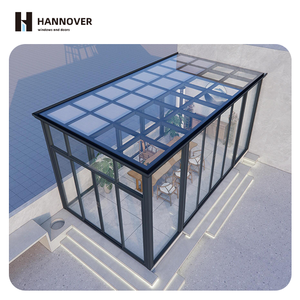 HANNOVER Solarium Moderne Personnalisable Certifié, Verrière Extérieure Inclinée en Aluminium Étanche avec Double Vitrage Basse Émissivité et Verre <span class=keywords><strong>de</strong></span> Sécurité - Product Image 2
