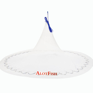 AlotFish Filet de pêche à la main 6 pieds 3/8 Sq avec poche de fond, couleur olive, monofilament Vinylon 0.28mm PA, lest en chaîne de plomb, profondeur 6 pieds - Product Image 4