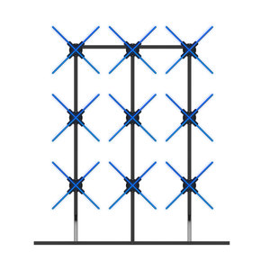 Projecteur holographique 3D à ventilateur haute résolution 70 cm 3x3 avec support de raccordement, télécommande, Wi-Fi et Bluetooth pour expositions et Noël - Product Image 1