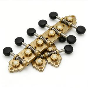 Chevilles de réglage de guitare classique en acier inoxydable et laiton usinées CNC certifiées ISO9001 - Gravées vintage 4 sur plaque pour usinage - Product Image 1