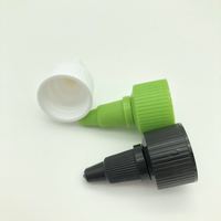 Capuchon torsadé en plastique pour bouteille, contenant cosmétique, tuyau compte-gouttes de poisson, bec en plastique, 20/410