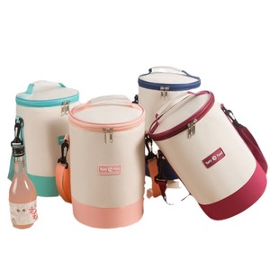 Sac à déjeuner isotherme cylindrique avec bandoulière, multi-couches, pour le bureau, le travail, l'école et les voyages - Product Image 5