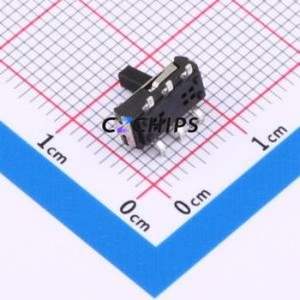 MST-22D18G4-BD Slide Switch SMD Switch Double Pole Double Throw Rectangle Pin Header SMD Tab Vertical Mount - Product Image 2