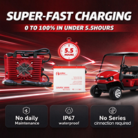 Batterie LiFePO4 38,4V 105Ah avec test de charge, chargeur rapide 43,8V 100A et protection BMS 250A pour voiturette de golf, 6000 cycles