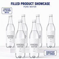 Machines industrielles de lavage, rinçage, remplissage et bouchage de bouteilles en verre et PET pour eau potable pure et minérale, haute vitesse, 330 ml et 500 ml