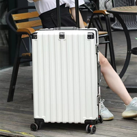 Vente en gros de bagages à roulettes en ABS + PCTrolley sac de voyage à 4 roues avec logo personnalisé valises ABS à la mode avec logo personnalisé