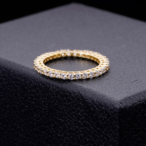 925 Wholesale Fine <strong>Silver</strong> <strong>Ring</strong> Moissanite Diamond 5A Cubic Zircon 14K 18k Gold Tennis Engagement GRA <strong>Rings</strong> for Women <strong>Men</strong> - Product Image 5