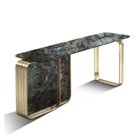 Table console d'entrée de hall en métal et marbre pour la maison, console moderne de luxe pour l'entrée