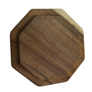 Bandejas cuadradas octagonales de madera de Acacia, nuevo diseño, platos de madera para servir pan para ensalada de frutas, plato de comida vegetal - Product Image 2