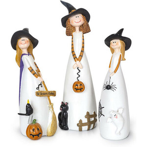 Statuette e statue della strega di Halloween decorazioni per la casa in resina streghe carino elfo scultura miniature ornamento da tavolo regalo per le ragazze - Product Image 5