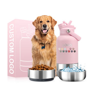 Bình nước cho thú cưng có logo tùy chỉnh 32oz, làm bằng thép không gỉ, hai lớp cách nhiệt, 3 trong 1, dành cho chó mèo - Product Image 1