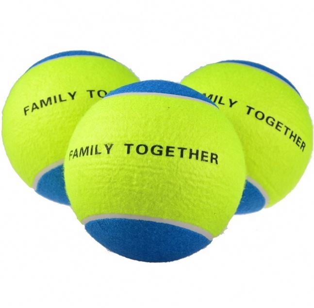 24 см теннисный мяч для домашних животных жевать игрушка большой надувной Теннисный мяч подпись Мега Джамбо домашнее животное игрушка мяч поставок на открытом воздухе для Крикета