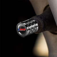 Nouveaux capuchons de valve de pneu de voiture en métal à texture fibre de carbone, couvre-valves de pneu solides, personnalisation du logo pour voitures, SUV, motos