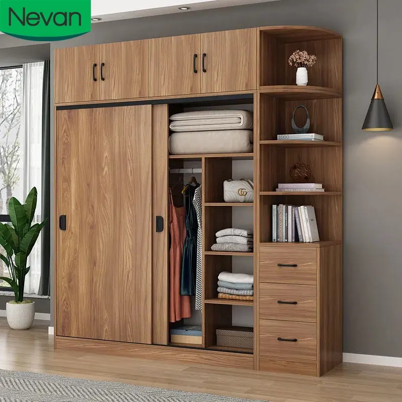 Hot sale 3 doors white cheap modern girls bedroom furniture wardrobes combination with storage closet cabinet