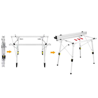 Table de camping en plein air avec logo personnalisé Rouleau d'oeufs Table de camping pliante en aluminium pour pique-nique