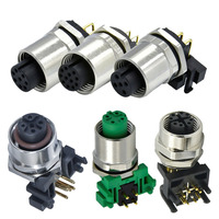 Connecteur M12 90 degrés a B C D X 3 4 5 8 12 17 broches Connecteur PCB Capteur Mâle Femelle Prise Socket Connecteur M12 pour voiture