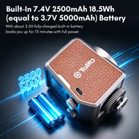 Lumière vidéo portable RGB TOLIFO PL-15RGB avec batterie rechargeable intégrée, mini lumière de photographie pour caméra avec éléments magnétiques
