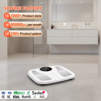 Báscula Inteligente para Baño con Monitor de Grasa Corporal de 180 kg, Báscula de Peso Corporal con Porcentaje de Grasa, Totalmente de Plástico ABS