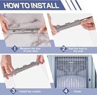 Ensemble de rideaux en PVC transparent, rideaux en plastique robustes pour chambre froide, entrepôt, unités de stockage et garage