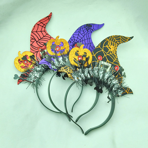 <strong>Pumpkin</strong> Witch Hat with Devil Horns LED Flashing Halloween <strong>Headband</strong> for Festive Celebrations New Year Unique Design Bag Packaging - Product Image 6