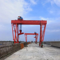 Grue portique sur pneus en caoutchouc personnalisable de 5 à 30 tonnes avec télécommande, hauteur de levage de 20 m pour utilisation en zone de conteneurs