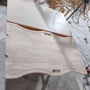 Sillón de Madera Maciza con Tapicería Verde, Diseño Moderno y Simple para Sala de Espera de Hospital - Product Image 3