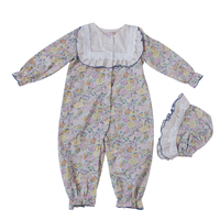 Combinaison florale de haute qualité pour nouveau-né garçon, barboteuse, ensemble de vêtements, chapeau, Offre Spéciale