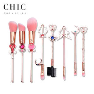 2024 सर्वोत्तम गुणवत्ता वाली प्यारी लड़की जापानी सेलर मून मेकअप ब्रश सेट 8पीसी आई फाउंडेशन प्राइवेट लेबल कॉस्मेटिक मेकअप और उपकरण - Product Image 1