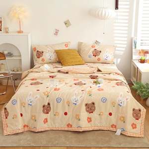 Edredón de Verano Suave y Lavable a Máquina, Fácil de Guardar, de Algodón, Fresco, para Dormitorios y Decoración del Hogar - Product Image 4