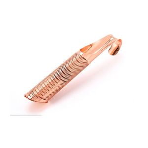 WSY743 Colorful Fine Mesh 304 Stainless Steel Tube Shape Bulk <b>Tea</b> <b>Infuser</b> Stick With Hook - Product Image 2