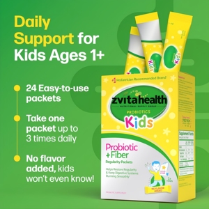 Sachets de fibres <span class=keywords><strong>probiotiques</strong></span> pour enfants sous marque privée, 24 unités, pour les 3 ans <span class=keywords><strong>et</strong></span> plus, soutien digestif <span class=keywords><strong>et</strong></span> immunitaire, aide à restaurer la régularité intestinale - Product Image 4