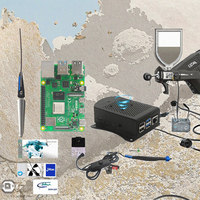Gran oferta, Kit completo de placa de desarrollo Raspberry Pi 4 Modelo B con opciones de 4GB/8GB, ventilador con caja de Metal, disipadores de calor, suministro de Cable de alimentación