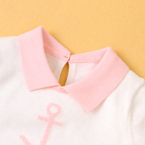 Mimixiong di alta qualità OEM pagliaccetto per bambine e bambine abiti estivi a manica corta 100% collo Polo in cotone tute a righe - Product Image 6