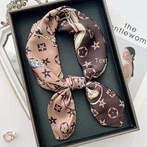 महिलाओं के नए 70 सेमी वर्ग सादे पशु मुद्रित पॉलिएस्टर स्कार्फ वसंत गर्मियों ऑल-मैच शॉल - Product Image 3