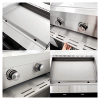 Kit de cuisine extérieure avec structure métallique, ensemble de cuisine extérieure avec barbecue et four à pizza, cuisines extérieures avec four Kamado