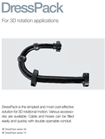 Système de gestion de câbles robotique flexible LONGO, conduit ondulé PA à double ouverture, DressPack, applications rotatives 3D, garantie 3 ans
