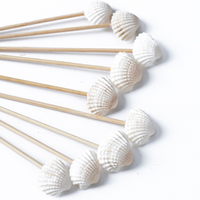 Touche romantique Brochettes de coquilles de bambou Bar à cocktails Boissons Bâtonnets à remuer Apéritif Cure-dents Fête Mariage