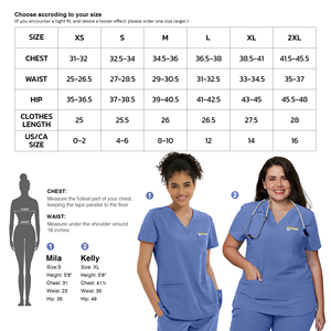 Kitmaz Scrub Tops for Women - Soft Stretchy V-Neck Nurse Shirt with 3 Pockets - Product Image 5