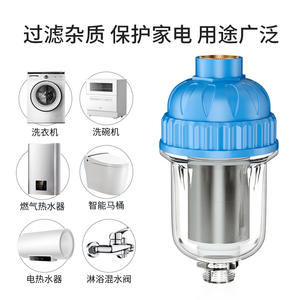 Núcleo de filtro purificador de agua, malla de acero inoxidable 316, fácil limpieza, para grifo, ducha, uso doméstico, tapa azul, tamaño pequeño - Product Image 4