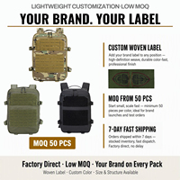Housse de casque GAF 500D en nylon 12L, panneau arrière de gilet tactique, sac à dos pour la plupart des porte-plaques, entraînement EDC