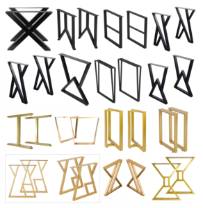 Nhà Phòng Ngủ Bàn Kim Loại chân vàng bạc đồng Bàn cà phê chân bàn ăn cơ sở mini bar chân 70/100cm Chiều cao chân bàn nặng - Product Image 3