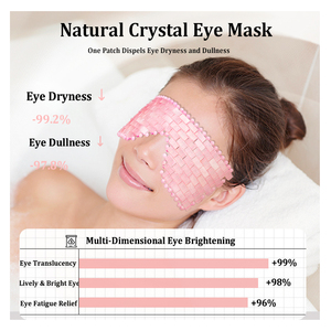 Masque pour les yeux en jade de haute qualité, masque de thérapie en jade naturel pour la nuit, se réveiller avec des yeux rafraîchis, masseur pour les yeux - Product Image 1