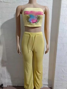 Conjunto Casual de <span class=keywords><strong>3</strong></span> Piezas para Mujer para Otoño Chaqueta Estampada con Capucha+Chaleco+Pantalones Largos Chándal Ropa de Estar por Casa de Tres Piezas - Product Image 5