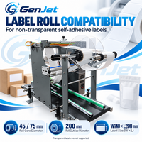 Machine d'étiquetage automatique à plat avec convoyeur et capteur à fibre optique pour étiquettes autocollantes sur cartons et sacs d'emballage