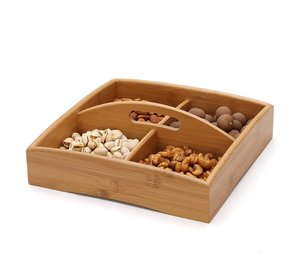 Handmade tre hình chữ nhật lưu trữ container với xử lý và ngăn cho các loại hạt và kẹo thực phẩm sử dụng chỉ - Product Image 1