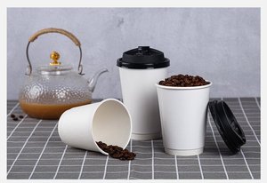 Tazza da Caffè Ecologica Personalizzata a Doppia Parete in Carta Kraft con Logo Stampato e Rivestimento in PE - Product Image 6