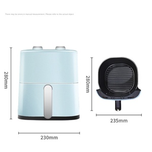 Freidora de aire eléctrica automática sin aceite portátil compacta de 3,5 l, freidora de aire saludable de diseño cuadrado moderno para el hogar francés - Product Image 3