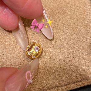 Collar de Plata de Ley S925 con Estrella Pequeña de Plata Cepillada y Diamantes de Colores, Colgante de Danubio, Collar de Moda Exclusivo - Product Image 2