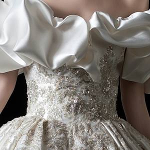 <span class=keywords><strong>Robe</strong></span> <span class=keywords><strong>de</strong></span> <span class=keywords><strong>mariée</strong></span> 2026 en satin blanc ivoire, bustier, dos nu, longueur ras du sol, <span class=keywords><strong>grande</strong></span> <span class=keywords><strong>taille</strong></span>, style princesse, traîne chapelle, haut <span class=keywords><strong>de</strong></span> gamme - Product Image 4